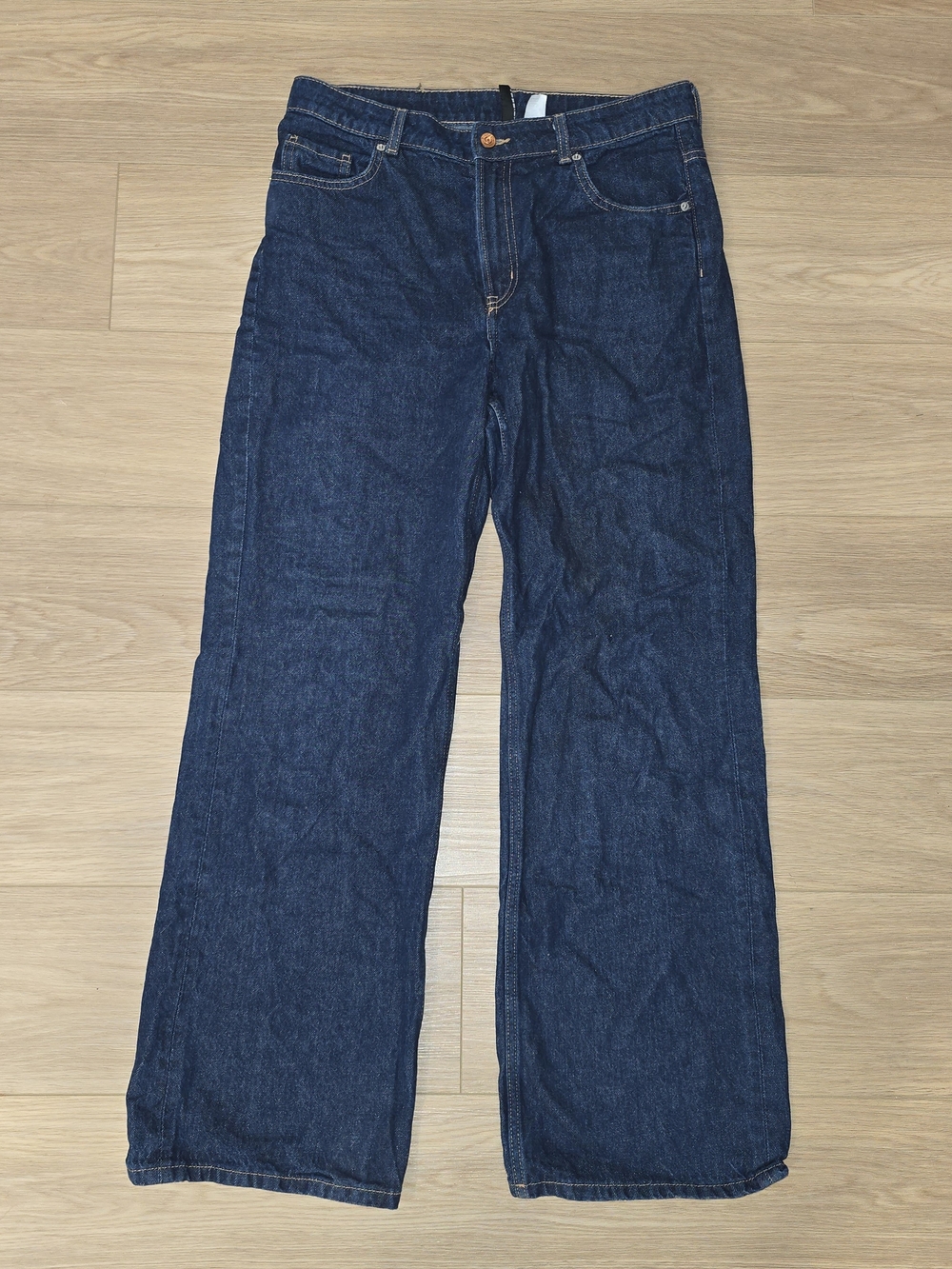 Divided Dark Blue Denim Jeans with Copper Hardware